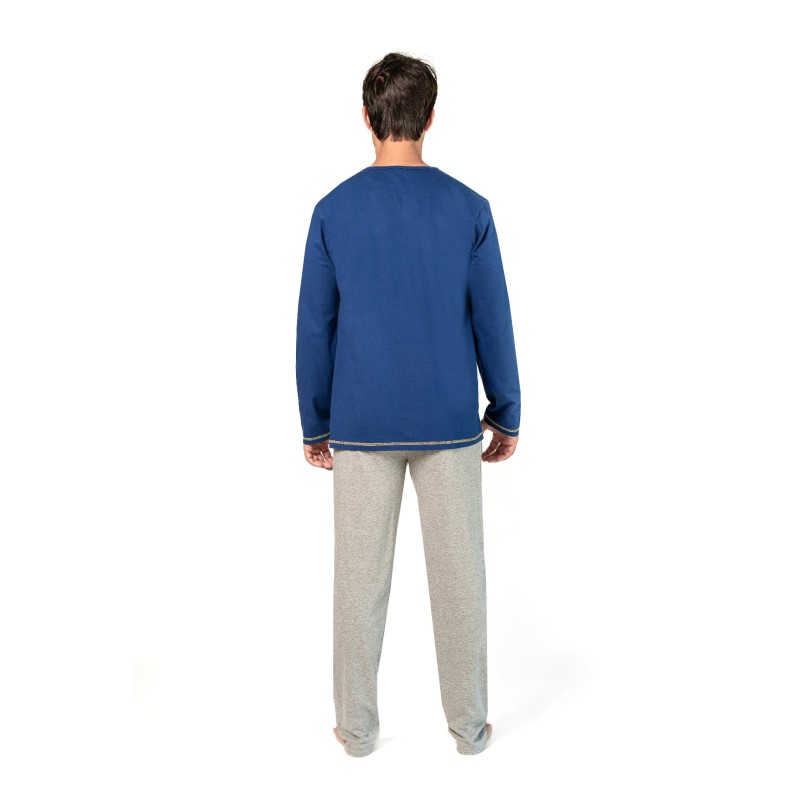 Pyjama homme bleu "Se faire embobiner" – Rose Pomme