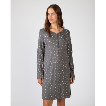 Liquette manches longues coton coeur – Gris foncé – Massana