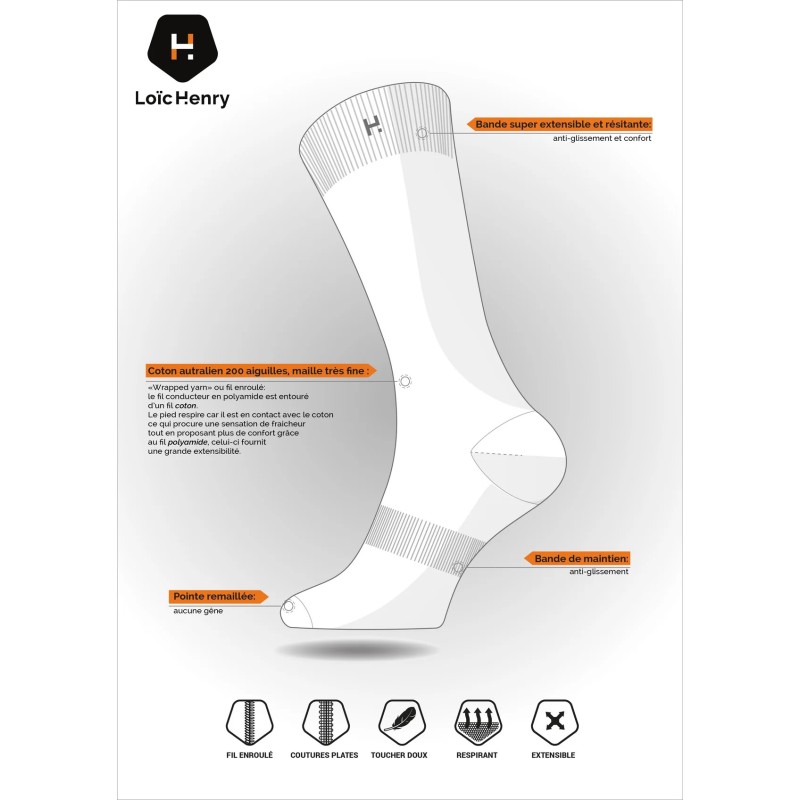 Chaussettes motif Tokyo noir – Loïc Henry