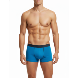 Boxer homme bleu pétrole DOT76 Petrolio – coton bio | Félicià Intima