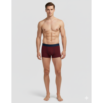 Boxer homme coton bordeaux – DOT76 Red Wine