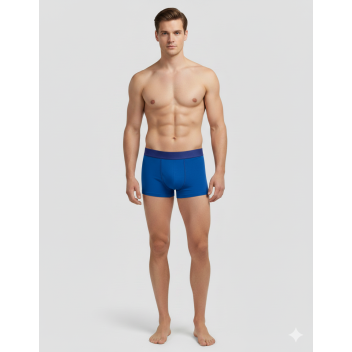 Boxer homme coton bio bleu royal
