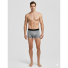 Boxer homme pois gris coton bio imprimé noir et blanc