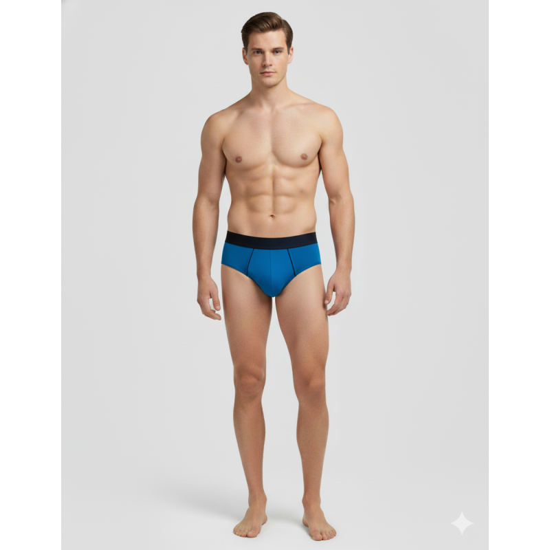 Slip homme coton bio bleu pétrole – DOT76 Petrolio