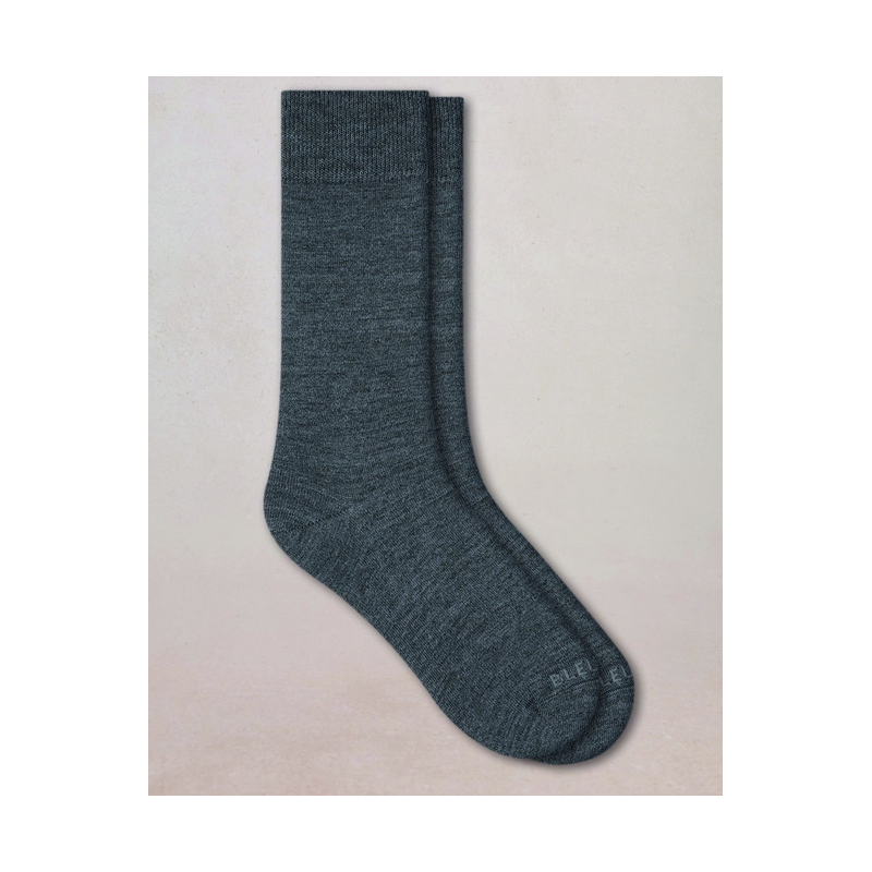 Duo Chaussettes Laine Mérinos Intérieur Coton – Bleuforêt