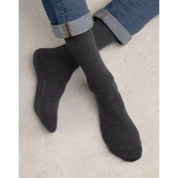 Duo Chaussettes Laine Mérinos Intérieur Coton – Bleuforêt