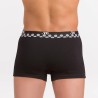 Boxer homme noir et blanc coton bio stretch – imprimé pois