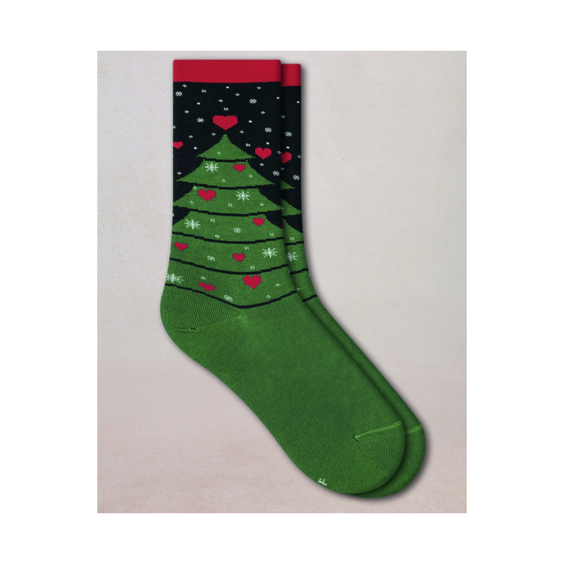 Chaussettes motif Sapin – Femme – Bleuforêt