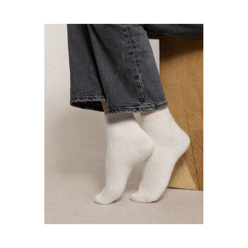 Chaussettes courtes laine alpaga – Femme – Bleuforêt