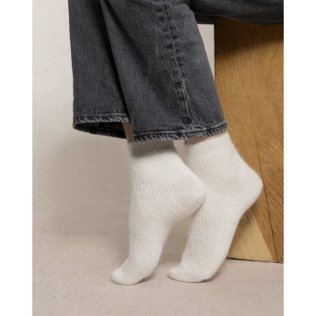 Chaussettes courtes laine alpaga – Femme – Bleuforêt