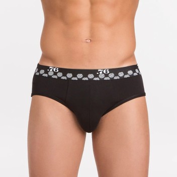 Slip homme B&W coton bio imprimé noir et blanc