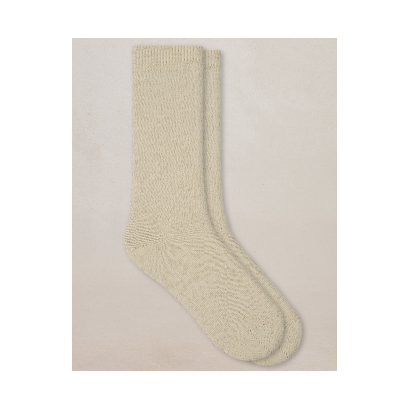 Chaussettes cachemire unies – Femme – Bleuforêt