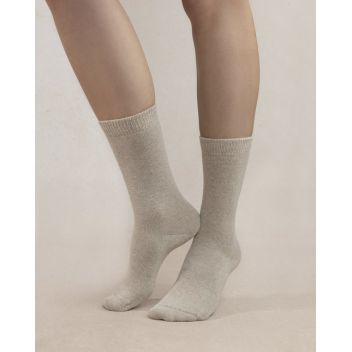 Chaussettes cachemire unies – Femme – Bleuforêt