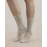 Chaussettes cachemire unies – Femme – Bleuforêt