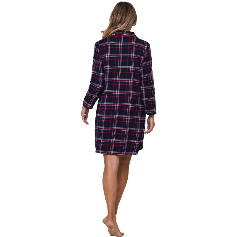 Liquette / chemise de nuit Aspen Ski – Bleu à carreaux – Rebelle