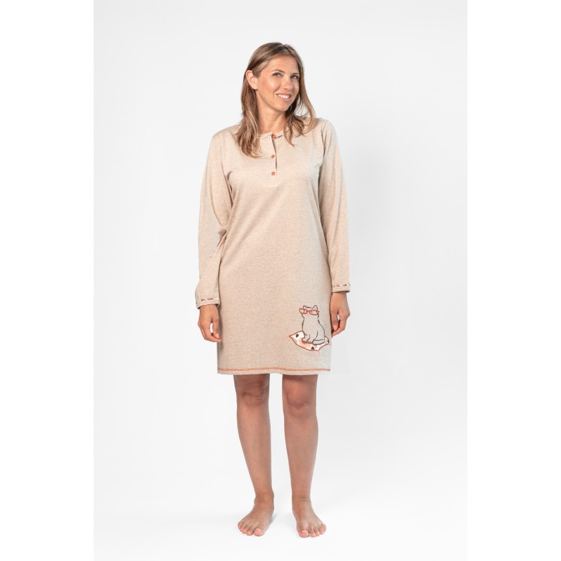 Liquette Féline Chat Beige  - Rose Pomme