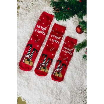LOT 2 CHAUSSETTES NOËL ROUGES HOMMES