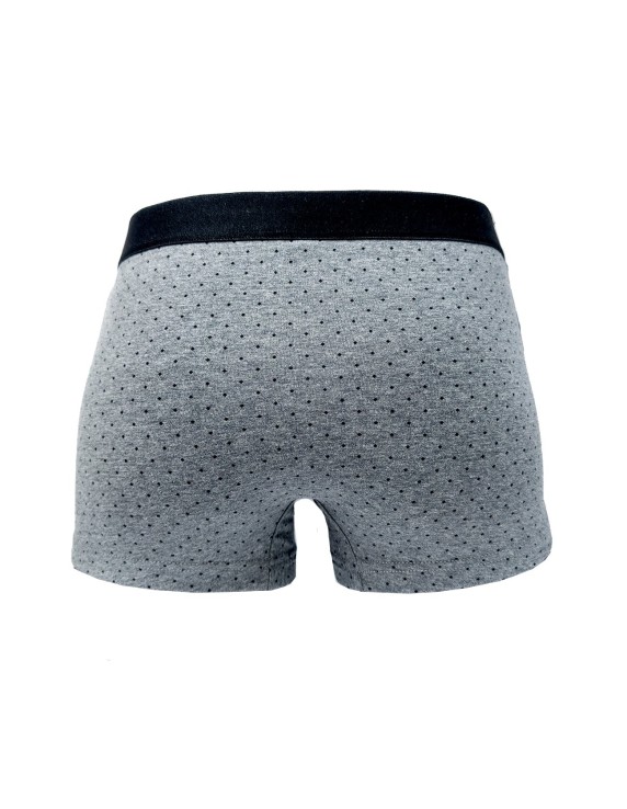 Boxer homme pois coton bio imprimé noir et blanc