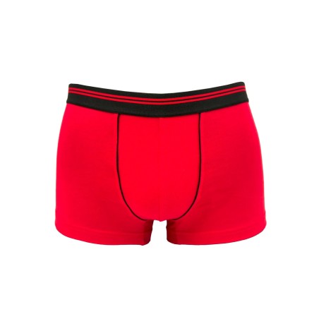 Boxer homme rouge flamme coton bio
