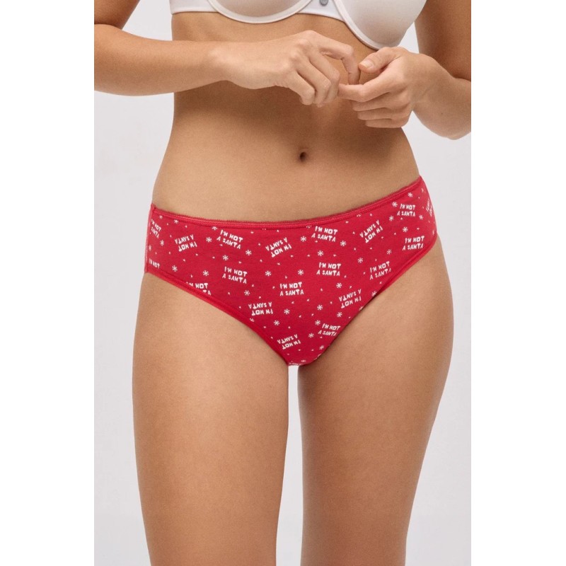 Culotte midi femme à imprimé Noël