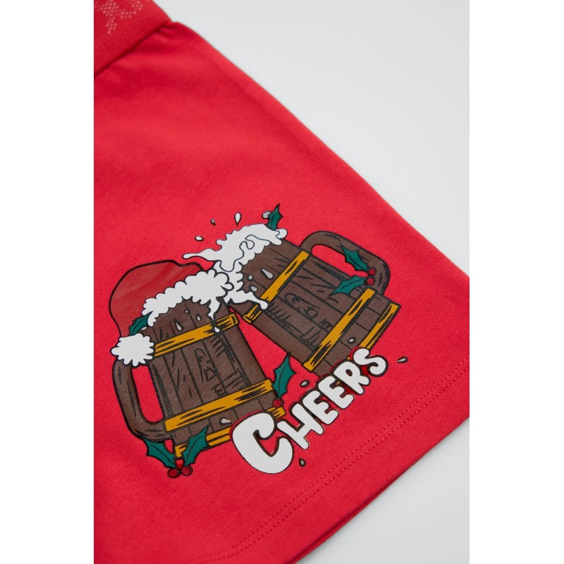 Boxer homme imprimé Noël « Cheers »
