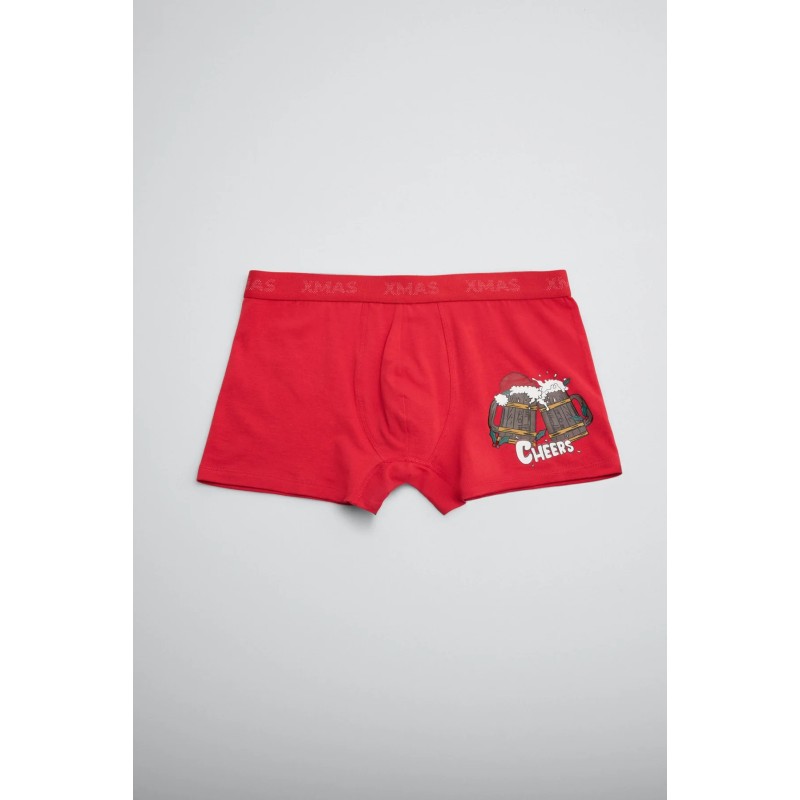 Boxer homme imprimé Noël « Cheers »
