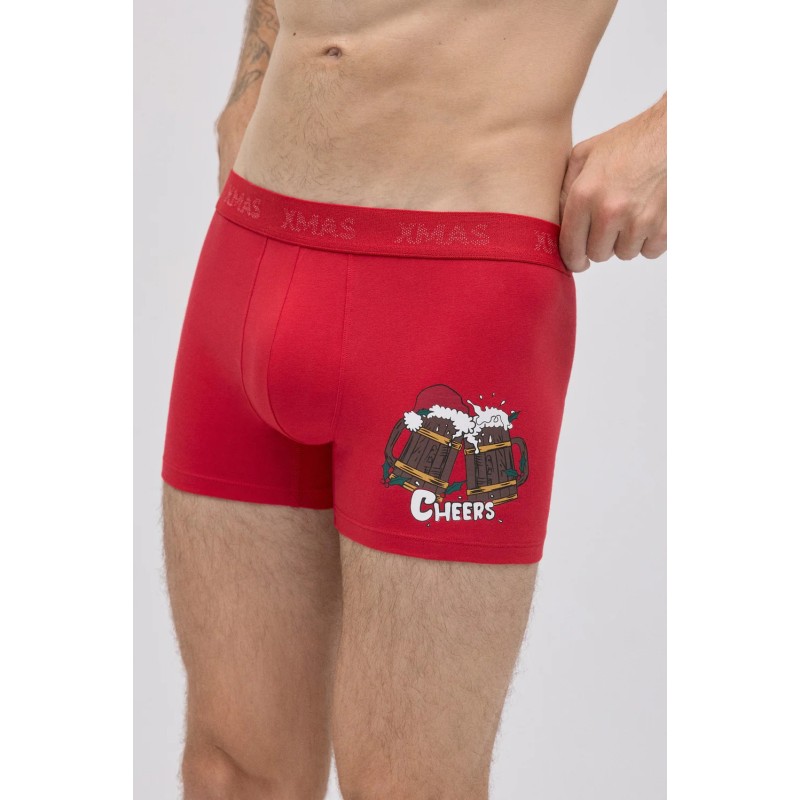Boxer homme imprimé Noël « Cheers »