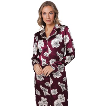 Liquette Chemise de Nuit - Rouge Bordeaux Satin