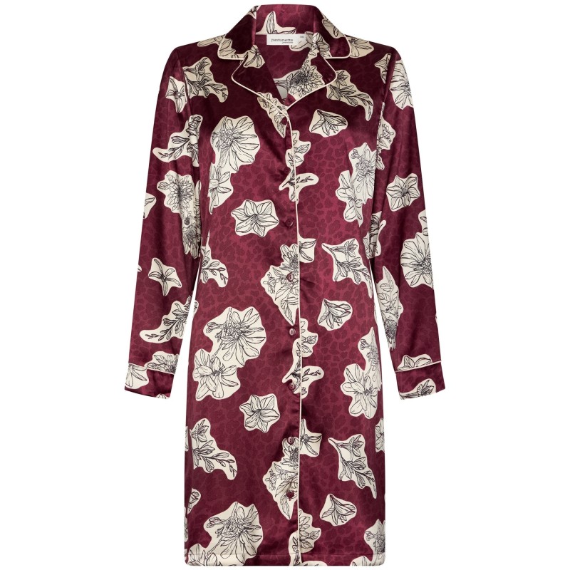 Liquette Chemise de Nuit - Rouge Bordeaux Satin