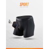 Boxer Sport Loïc Henry ALL BLACK - Poche Kangourou Polyamide Performance