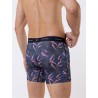Boxer Loïc Henry DARKNESS FLOWERS - Microfibre Floral Noir Multicolore