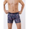 Boxer Loïc Henry DARKNESS FLOWERS - Microfibre Floral Noir Multicolore