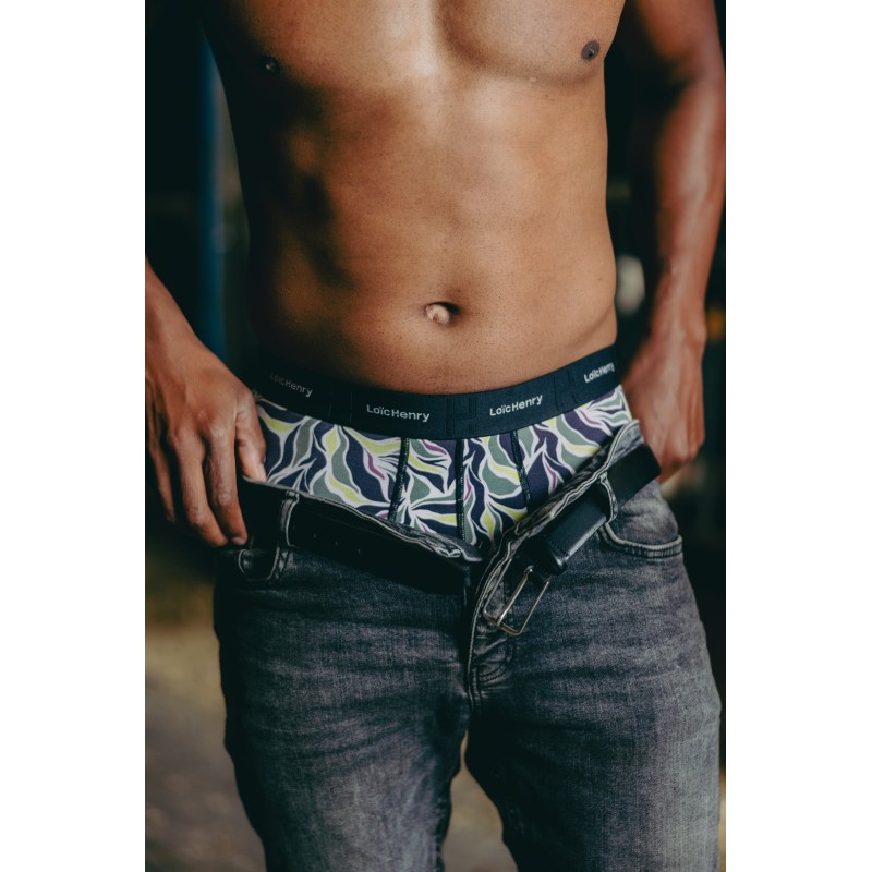 Boxer Loïc Henry ZEBRACOLOR - Lyocell Coton Rayures Zèbre Colorées