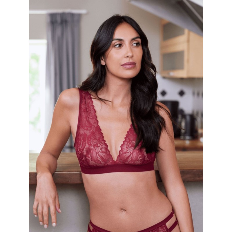Soutien-Gorge Triangle Sissi - Dentelle Bordeaux - Valège