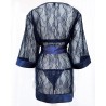 Kimono en dentelle bleu nuit Agatea Night – Élégance sensuelle et raffinée