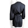 Kimono en satin doux – pêche ou noir – Élégance et confort pour toutes les occasions