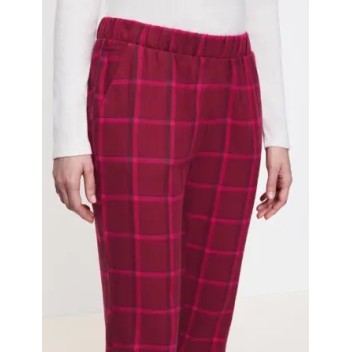 Pantalon Triumph Mix & Match Flanelle Rose à Carreaux