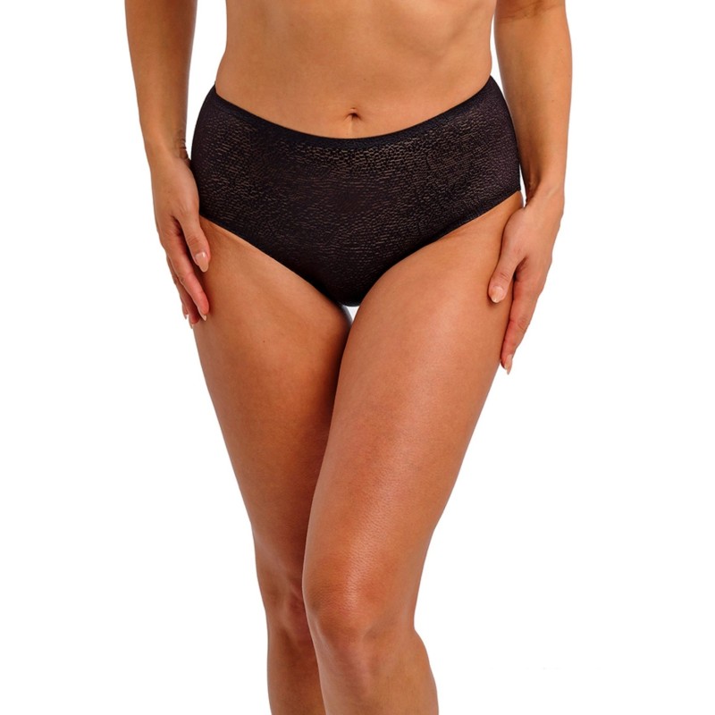 Slip Wacoal Beauté Appeal Noir et Rose | Taille Haute Sans Couture