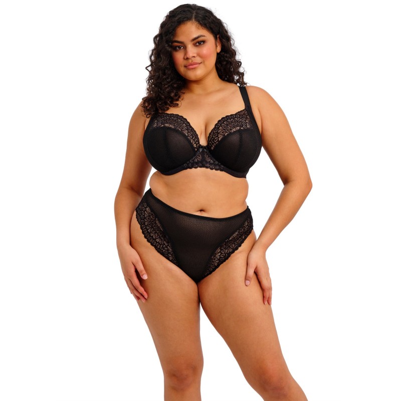 Slip noir en dentelle Elomi Tiernie