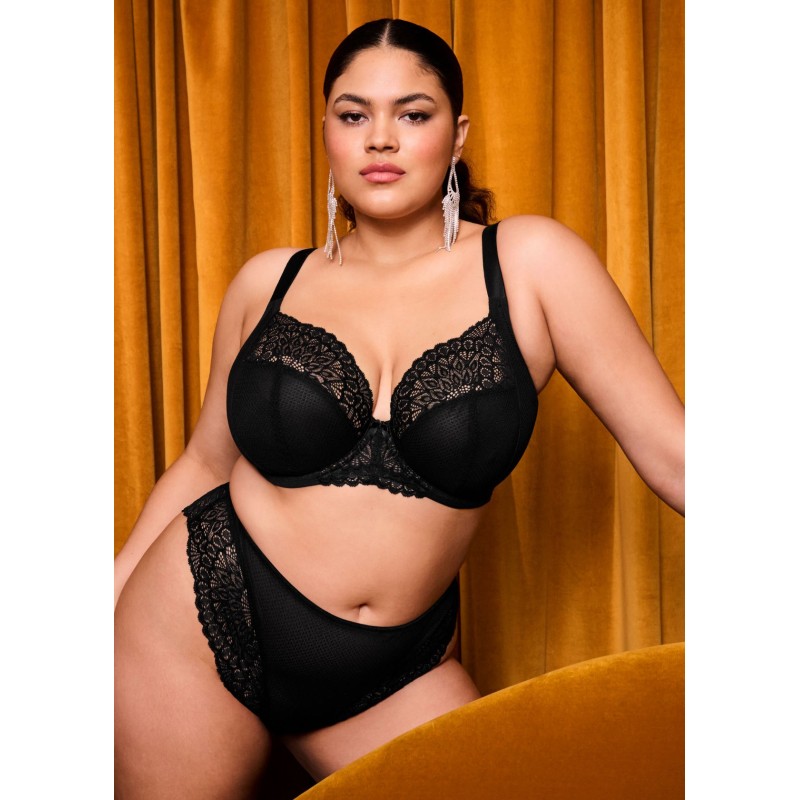 Slip noir en dentelle Elomi Tiernie