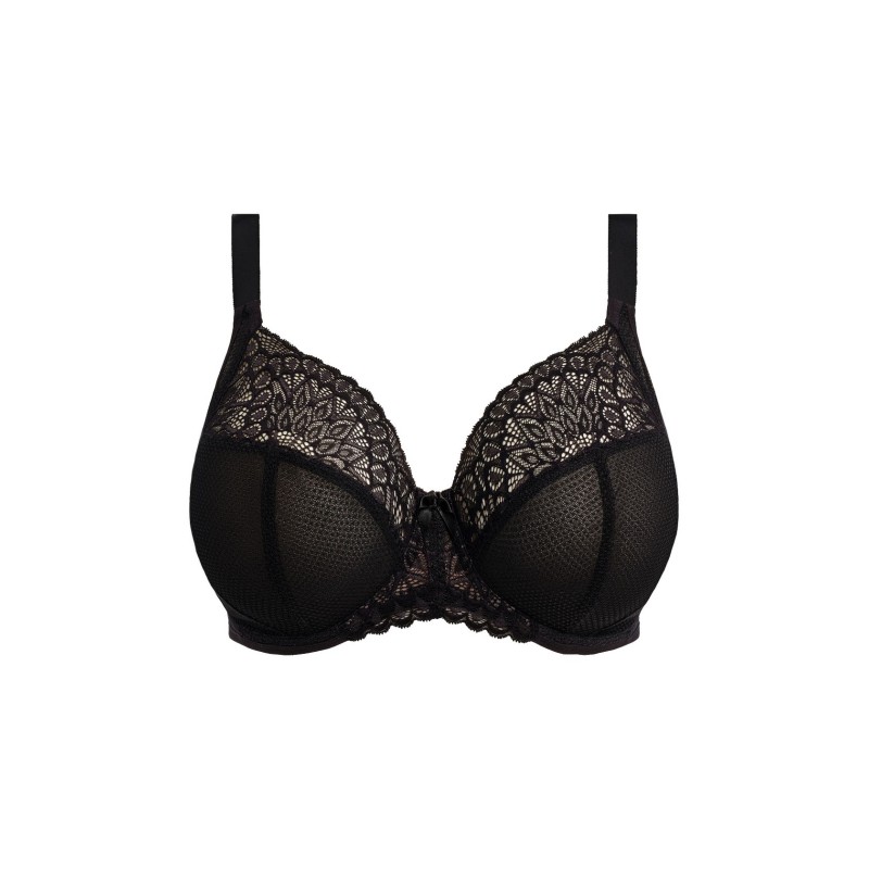 Soutien-gorge Elomi Tiernie noir dentelle stretch – lingerie Félicià Intima