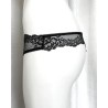 Culotte brésilienne Black Rose Precious – satin rose et dentelle noire