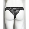 Culotte brésilienne Black Rose Precious – satin rose et dentelle noire