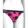 Slip Black Rose Precious dentelle noire et satin rose