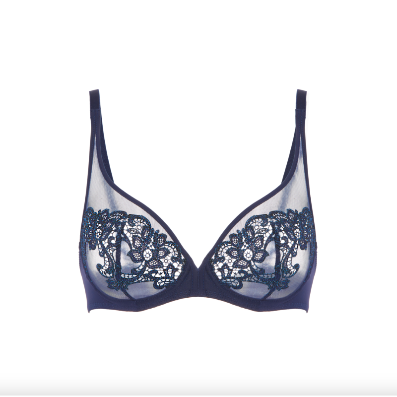Soutien-gorge plongeant Bleu Prestige - Simone Pérèle Saga