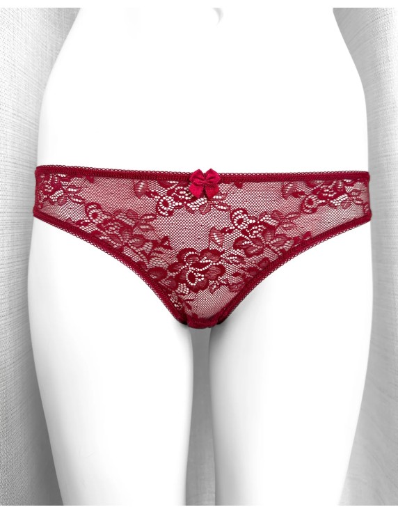 Slip dentelle bordeaux Agatea Passion – coupe classique féminine Slip dentelle bordeaux Agatea Passion – coupe classique féminine