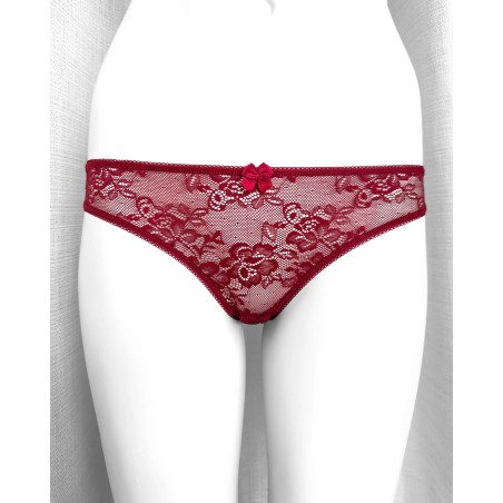 Slip dentelle bordeaux Agatea Passion – coupe classique féminine