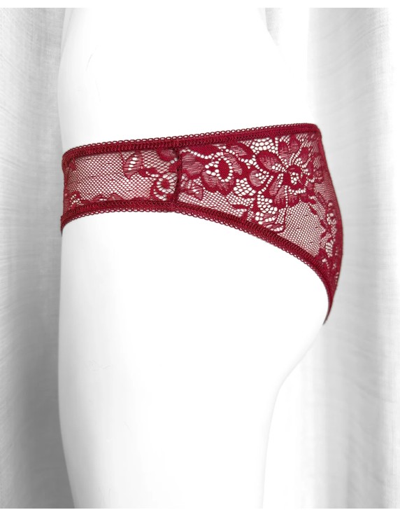 Slip dentelle bordeaux Agatea Passion – coupe classique féminine