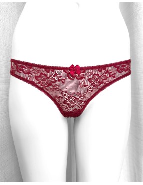 Brésilienne dentelle bordeaux Agatea Passion – coupe taille normale
