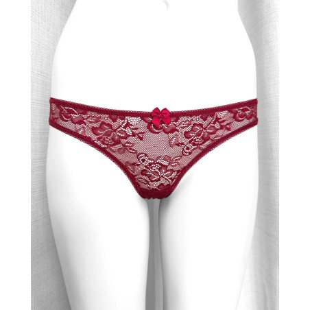 Brésilienne dentelle bordeaux Agatea Passion – coupe taille normale